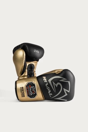 RIVAL RS100 PROFESSIONAL SPARRING GLOVES 16oz - BLACK/GOLD