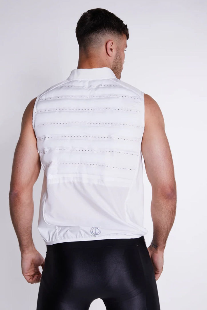 GYMPRO APPAREL MENS XT2 PERFORMANCE GILET WHITE - LARGE