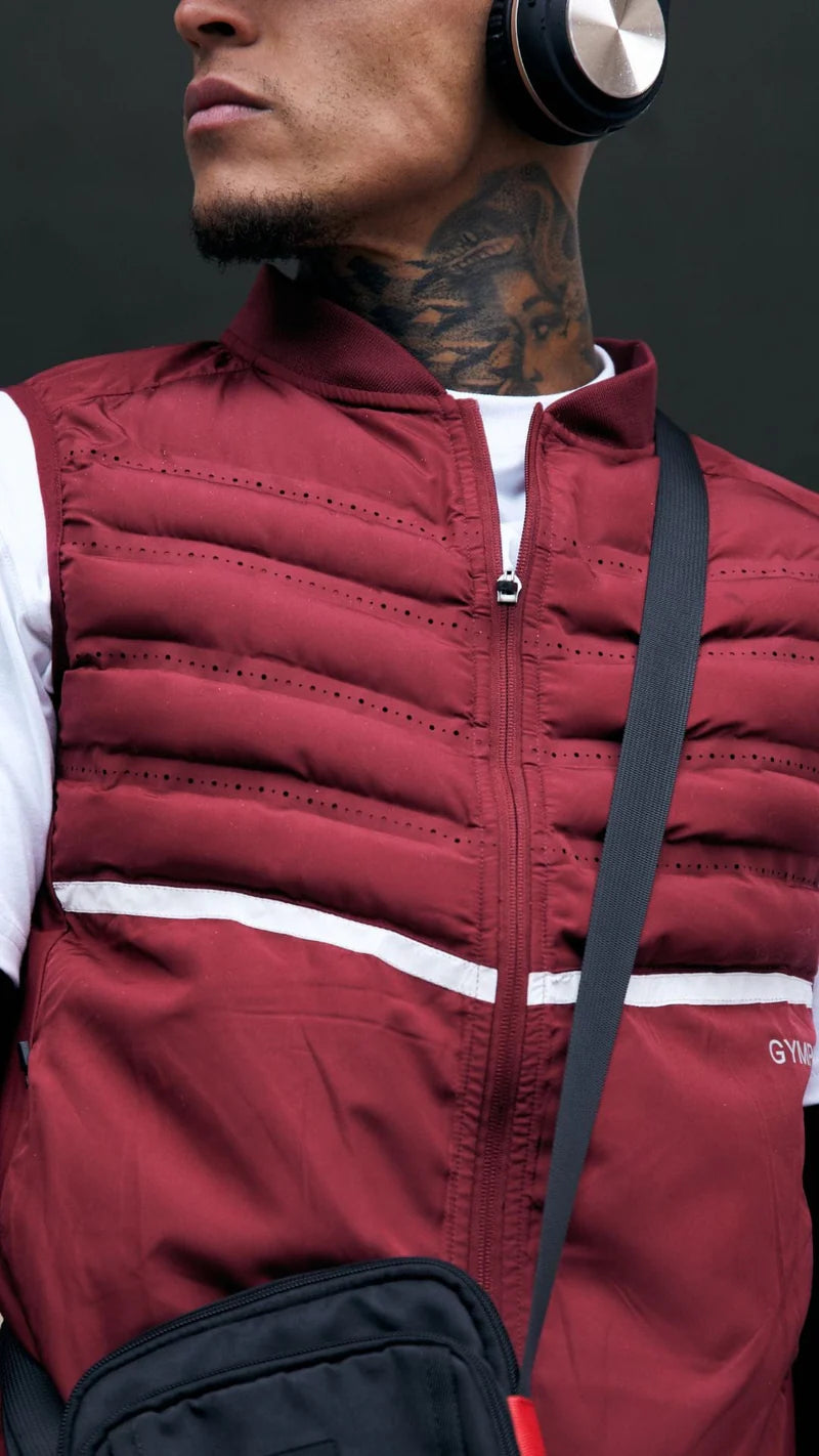 GYMPRO APPAREL MENS XT2 PERFORMANCE GILET - RED - LARGE