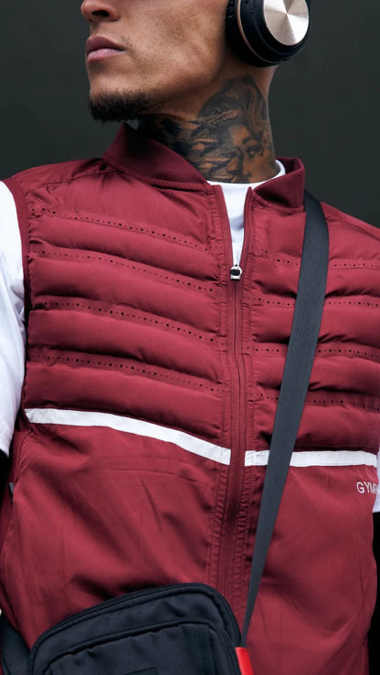 GYMPRO APPAREL MENS XT2 PERFORMANCE GILET - RED - LARGE
