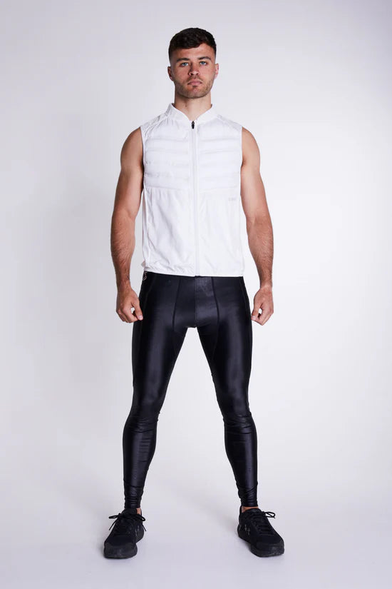GYMPRO APPAREL MENS XT2 PERFORMANCE GILET WHITE - LARGE