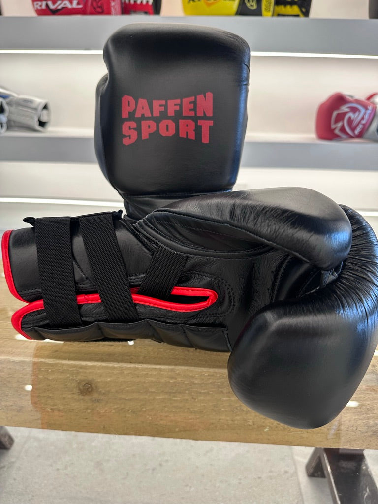 PAFFEN SPORT PRO SPEED BOXING 160z GLOVES F0R TRAINING BLACK