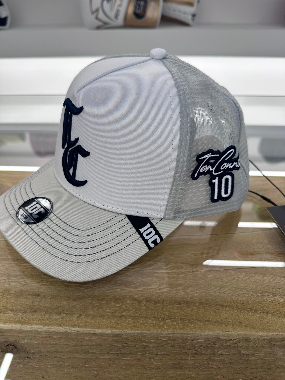10C TC MESH BACK TRUCKER CAP - WHITE