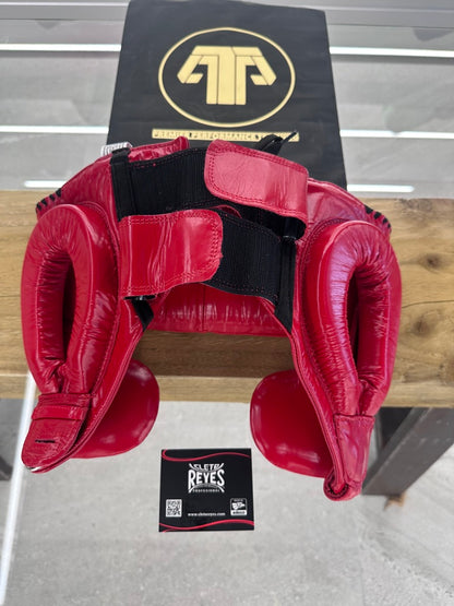 CLETO REYES HEADGUARD WITH CHEEK PROTECTOR RED - MEDIUM