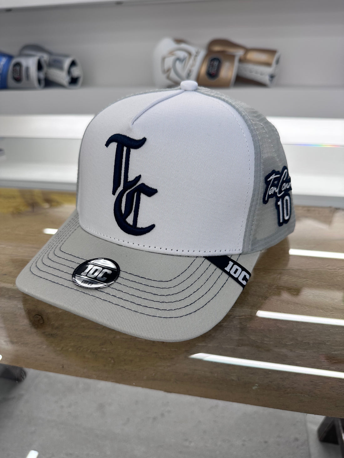 10C TC MESH BACK TRUCKER CAP - WHITE