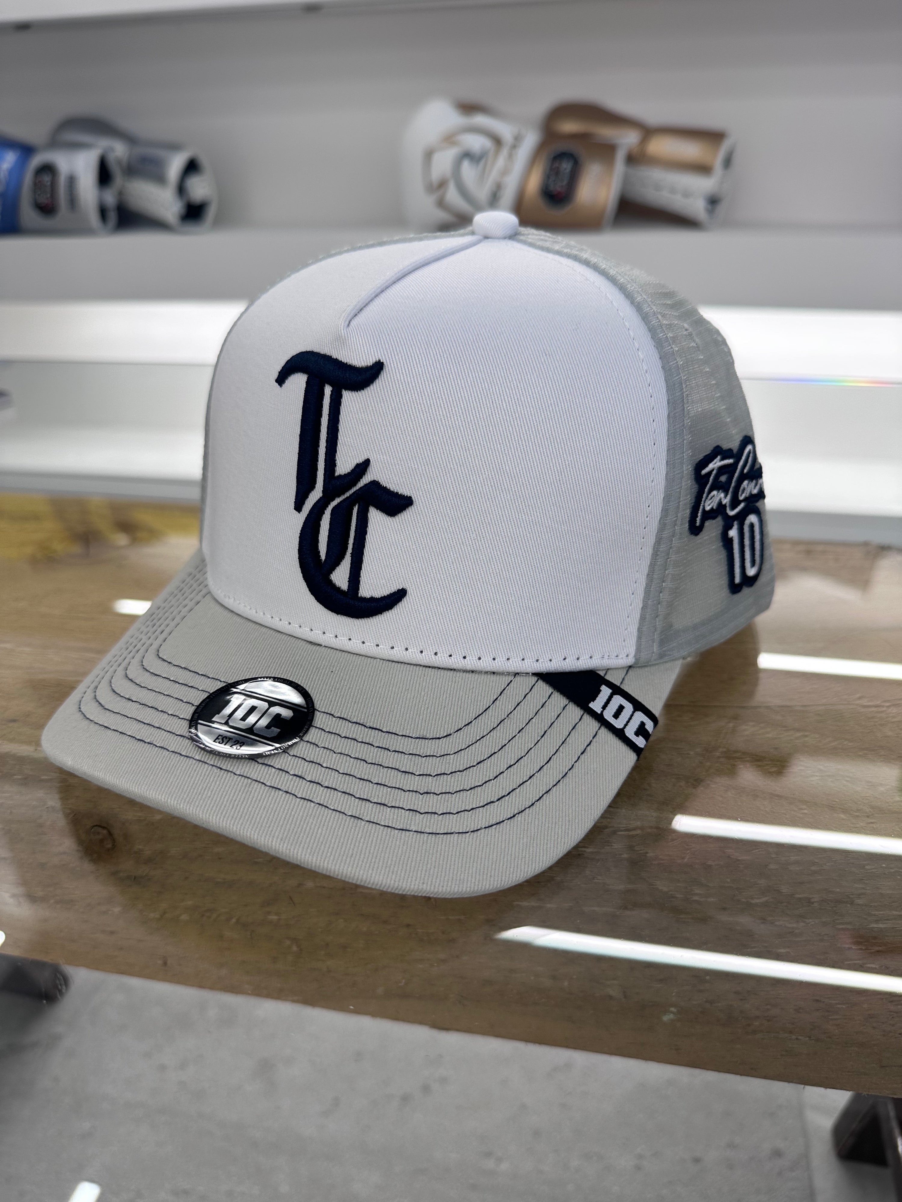 10C TC MESH BACK TRUCKER CAP - WHITE