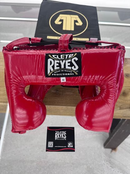 CLETO REYES HEADGUARD WITH CHEEK PROTECTOR RED - MEDIUM