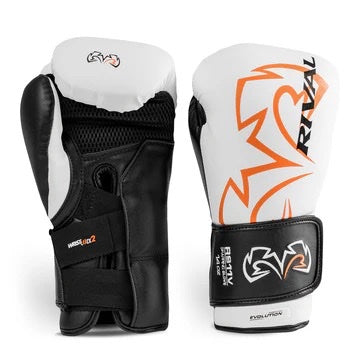 RIVAL RS11V EVOLUTION SPARRING GLOVES 16oz - WHITE
