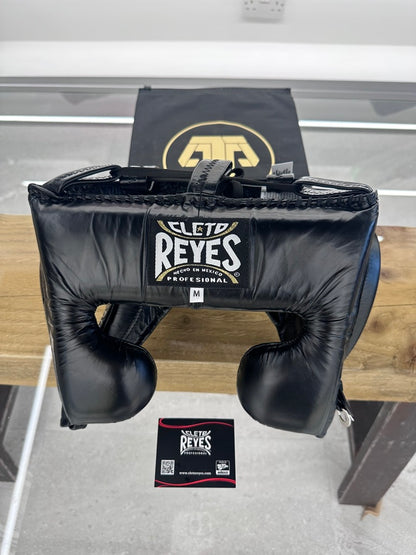 CLETO REYES HEADGUARD WITH CHEEK PROTECTOR BLACK - MEDIUM