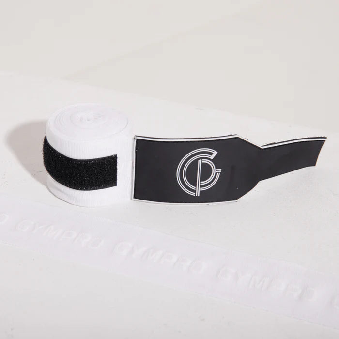 GYMPRO APPAREL BOXING HAND WRAPS 4.5M - WHITE