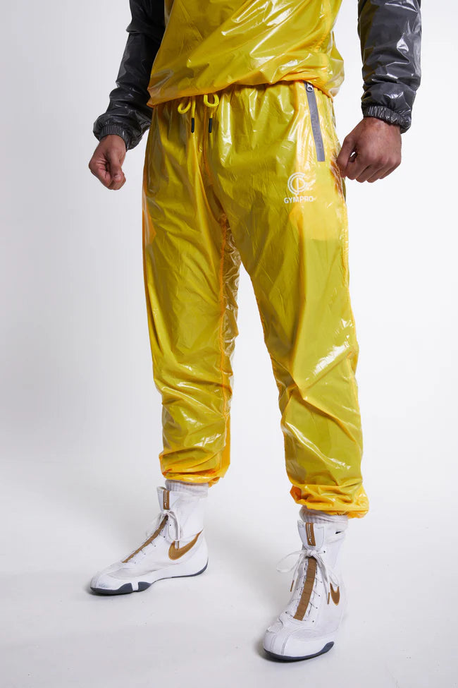 GYMPRO APPAREL HYBIRD PERFORMANCE SWEAT SUIT YELLOW / GREY - LARGE
