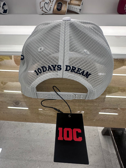 10C TC MESH BACK TRUCKER CAP - WHITE