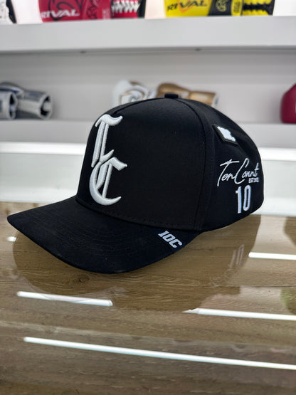 10C FULL TRUCKER CAP BLACK/WHITE